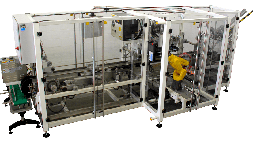 Automatic cartoner machine with robotic loader