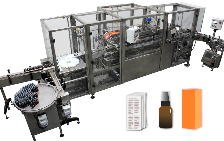 Automatic robotic cartoner machine for loading several different products | end load cartoner