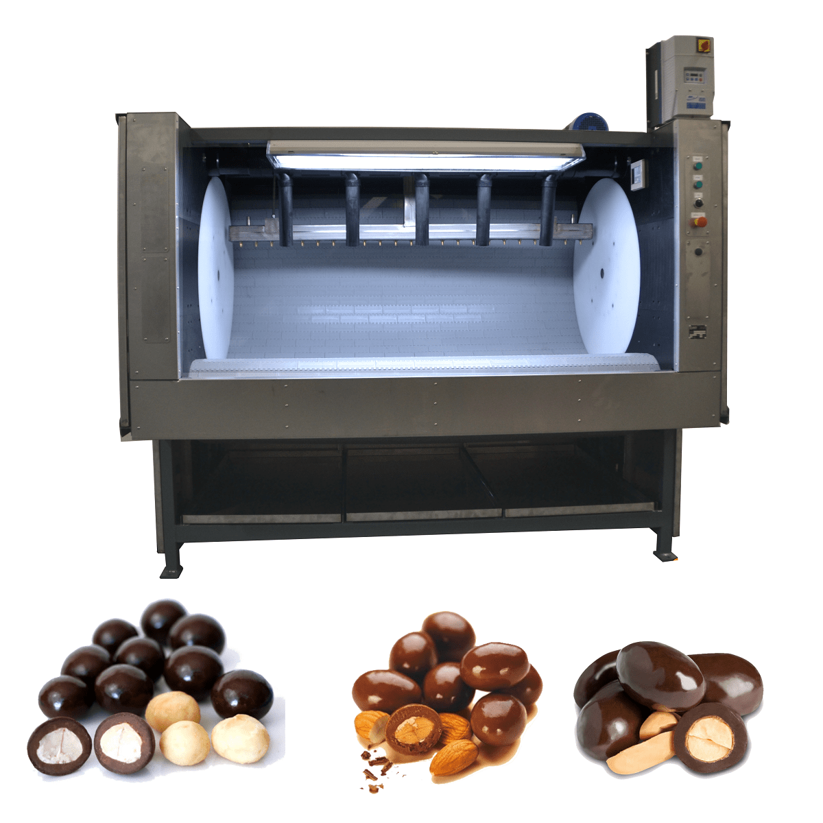 Chocolate coating machine
