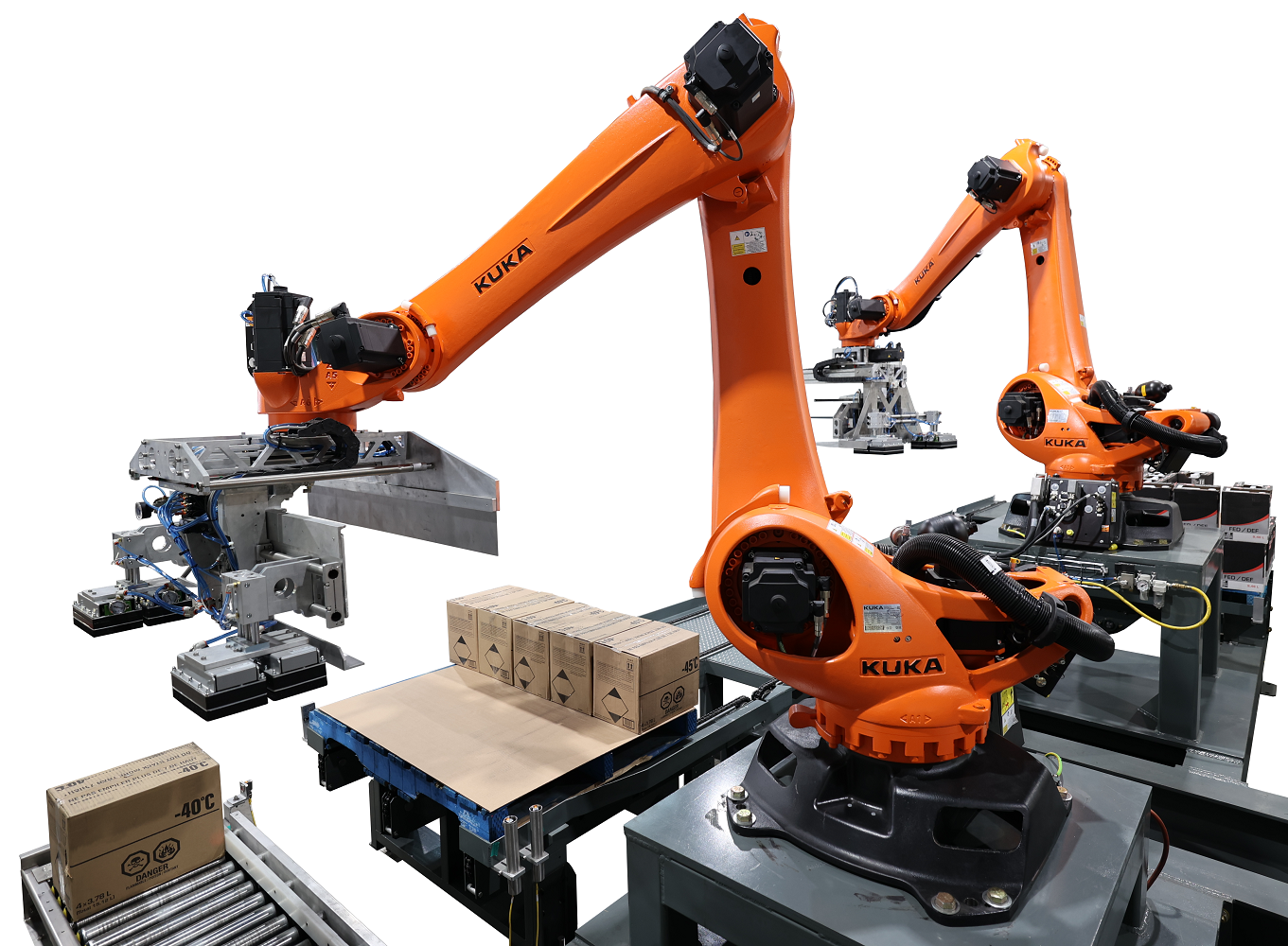 industrial palletizing robot | automated mixed case palletizing